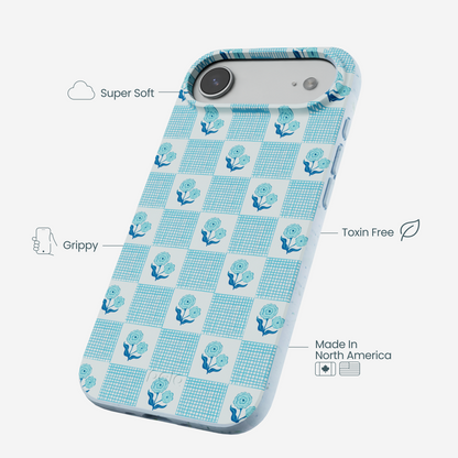 Powder Blue Garden Grid iPhone Air Case