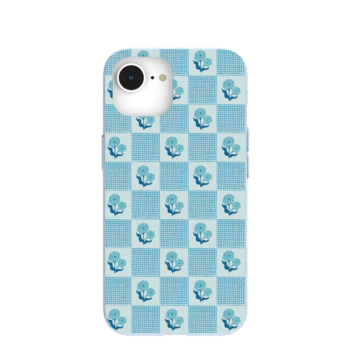 Powder Blue Garden Grid iPhone 16e/17e Case