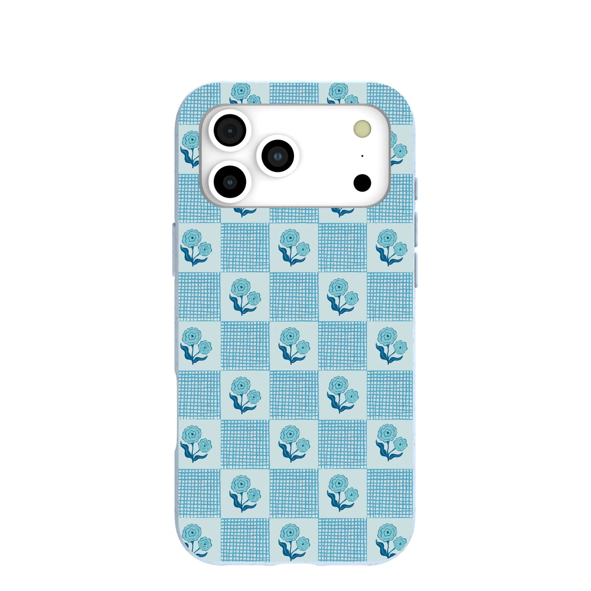 Powder Blue Garden Grid iPhone 17 Pro Max Case