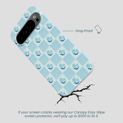 Powder Blue Garden Grid Google Pixel 10 Pro XL Case