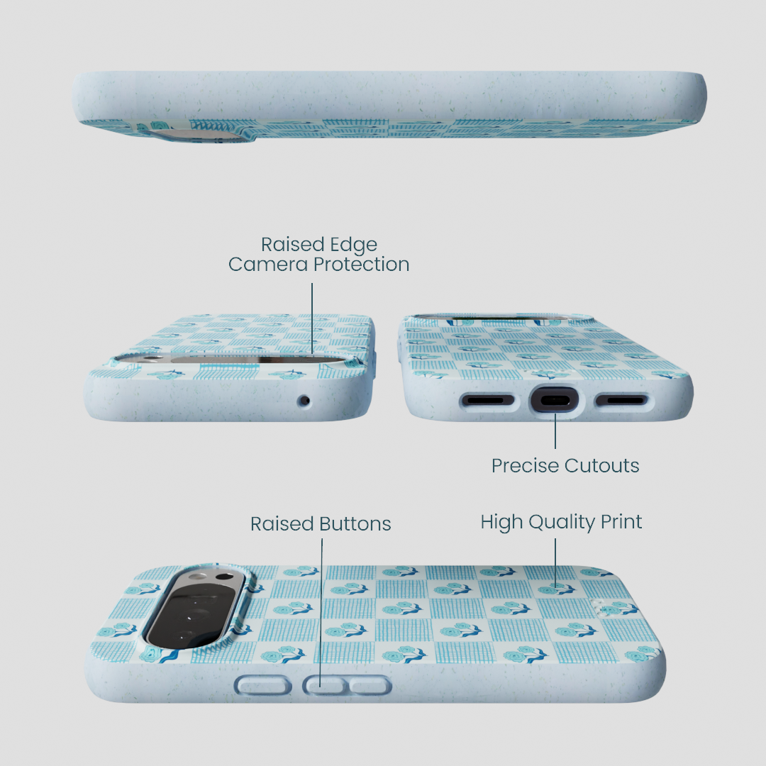 Powder Blue Garden Grid Google Pixel 10 Pro XL Case