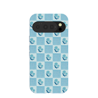 Powder Blue Garden Grid Google Pixel 10/10 Pro Case