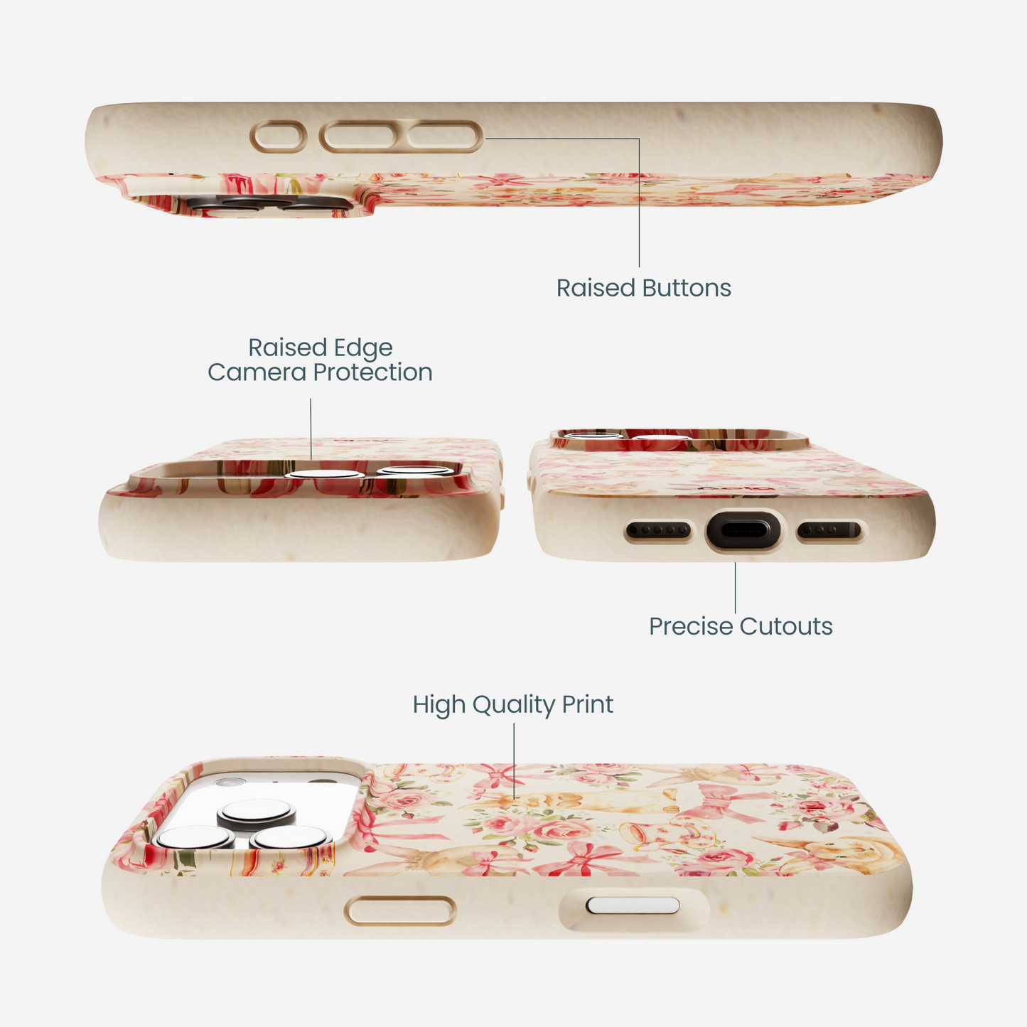 Seashell Garden Party iPhone 17 Pro Case