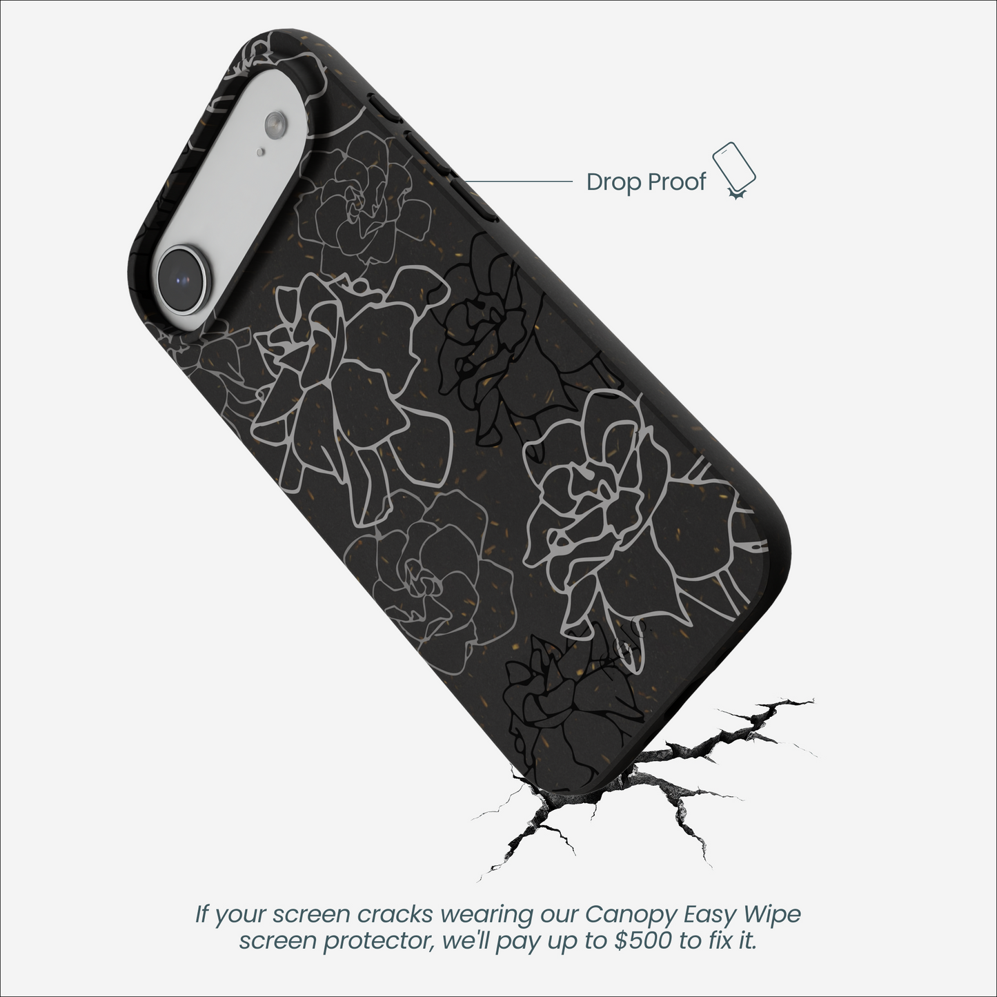 Black Gardenia Lines iPhone Air Case