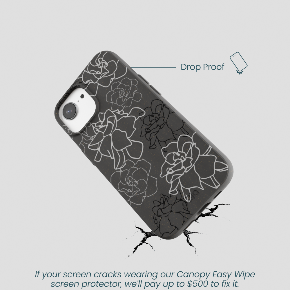 Black Gardenia Lines iPhone 16e/17e Case