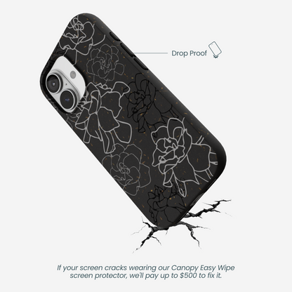 Black Gardenia Lines iPhone 17 Case