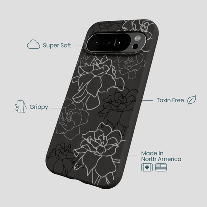 Black Gardenia Lines Google Pixel 10 Pro XL Case