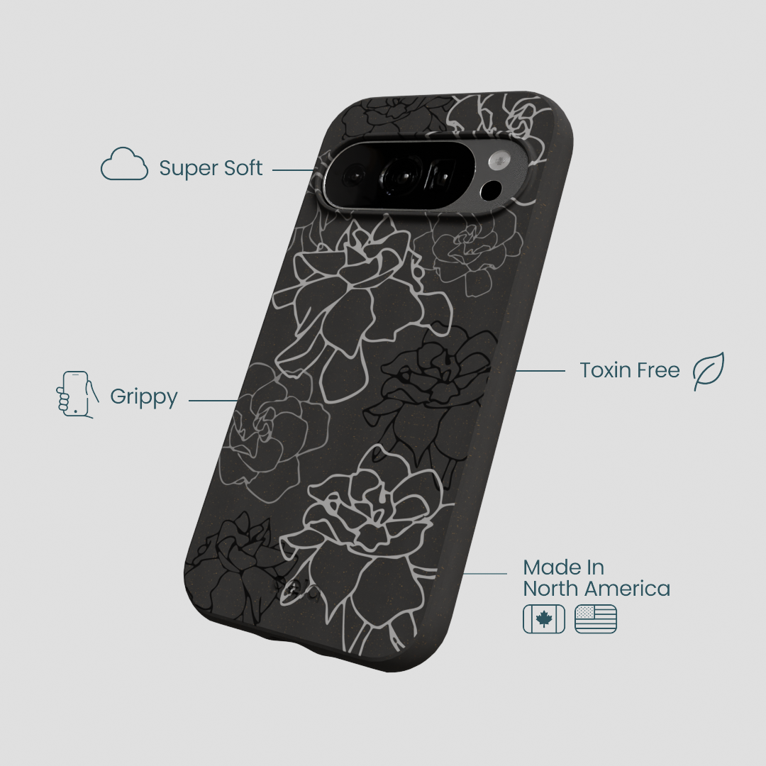 Black Gardenia Lines Google Pixel 10/10 Pro Case