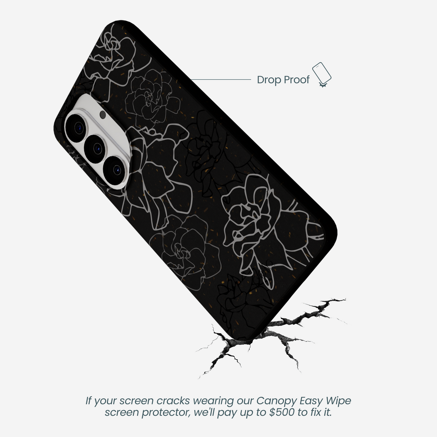 Black Gardenia Lines Samsung Galaxy S26 Case
