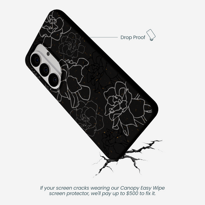 Black Gardenia Lines Samsung Galaxy S26 Case