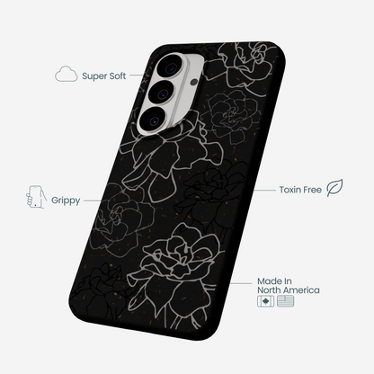 Black Gardenia Lines Samsung Galaxy S26 Case