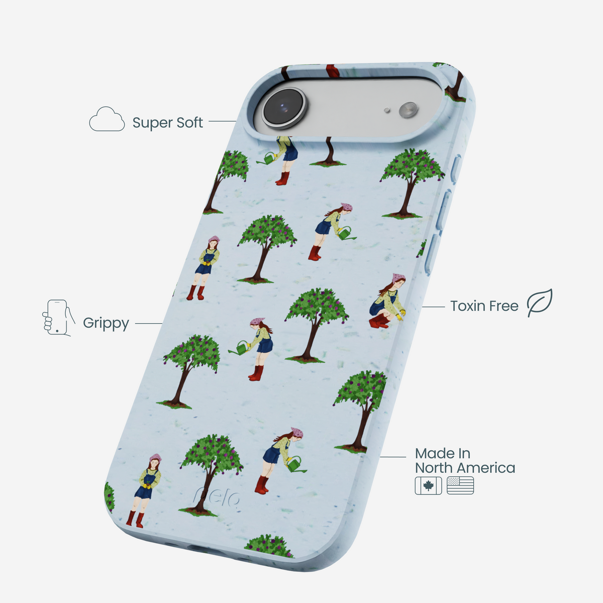 Powder Blue Gardening Girl iPhone Air Case