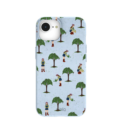 Powder Blue Gardening Girl iPhone 16e/17e Case