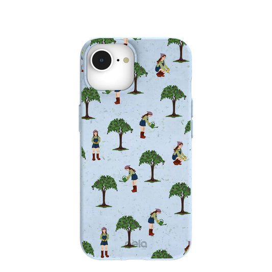 Powder Blue Gardening Girl iPhone 16e/17e Case