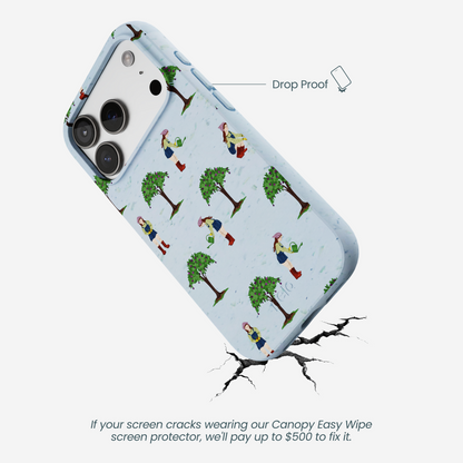 Powder Blue Gardening Girl iPhone 17 Pro Case