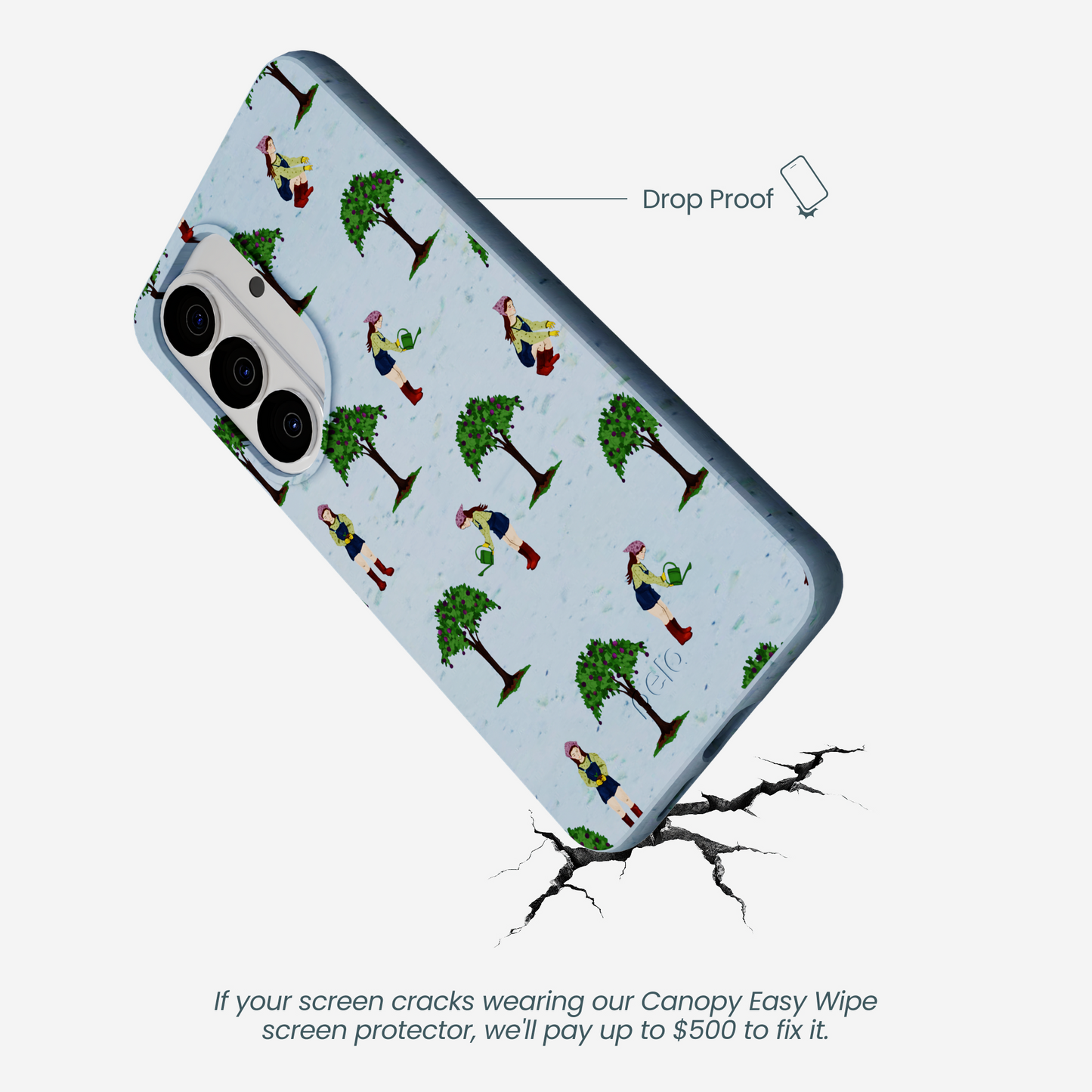 Powder Blue Gardening Girl Samsung Galaxy S26 Case
