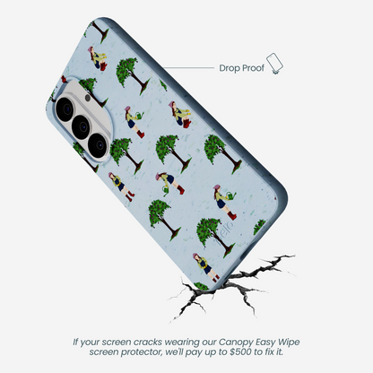 Powder Blue Gardening Girl Samsung Galaxy S26 Case
