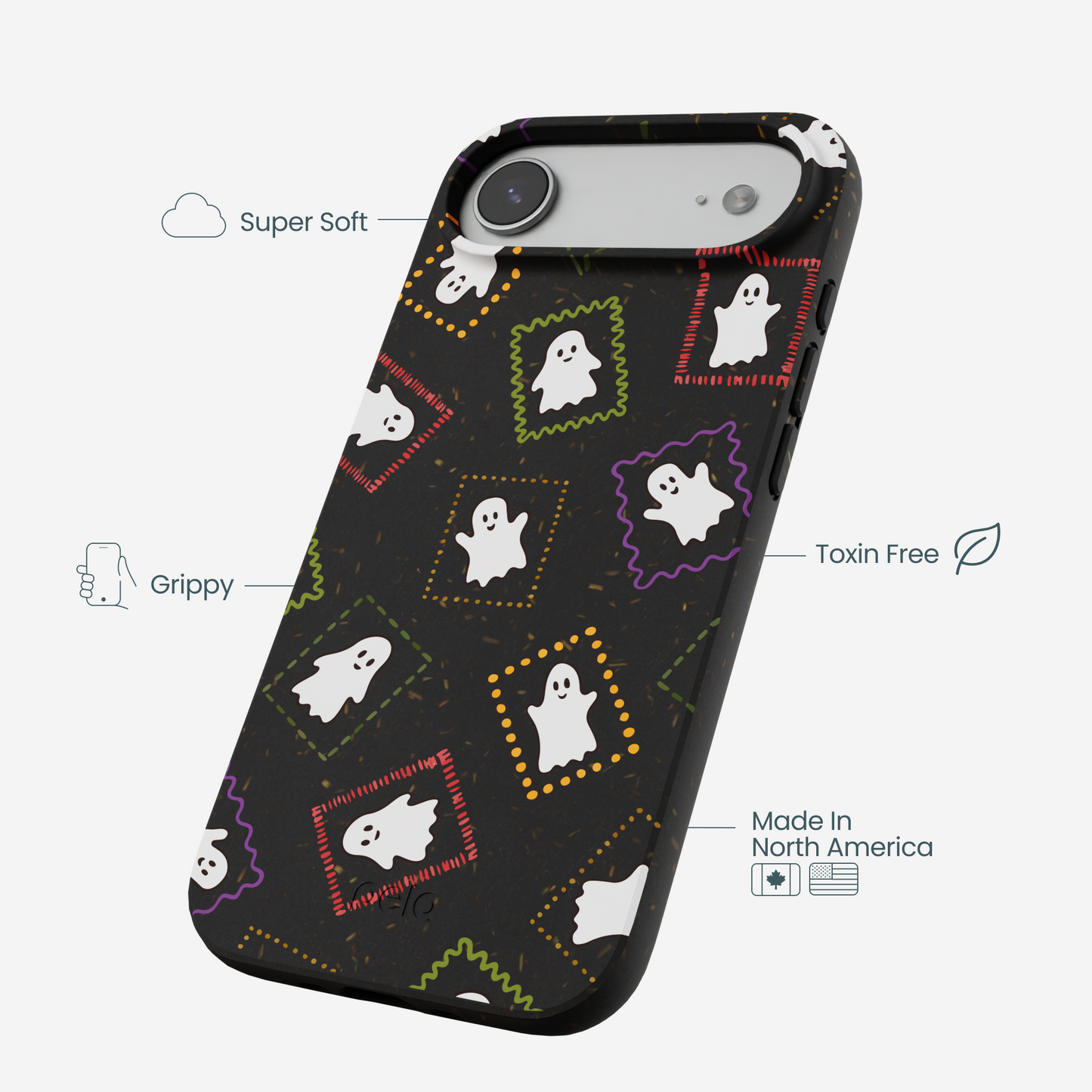 Black Ghost Stamps iPhone Air Case