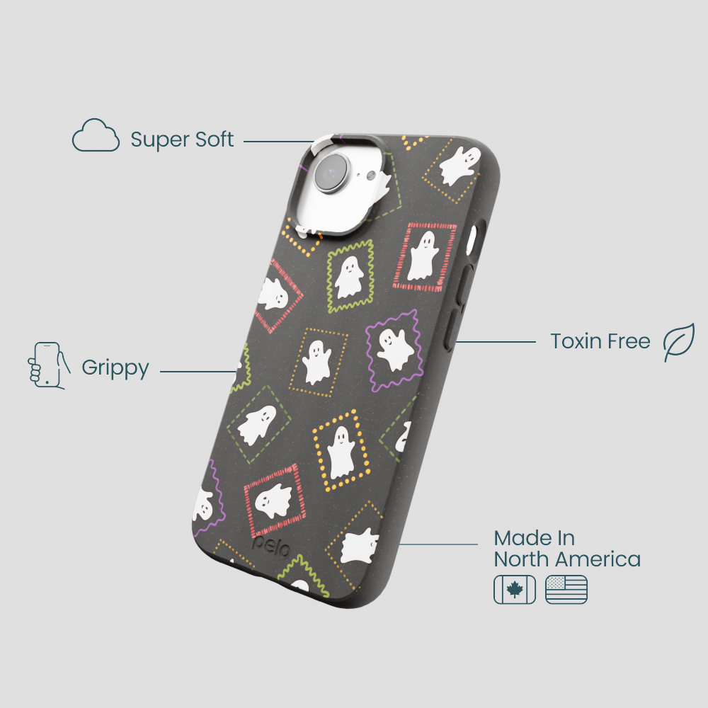 Black Ghost Stamps iPhone 16e/17e Case