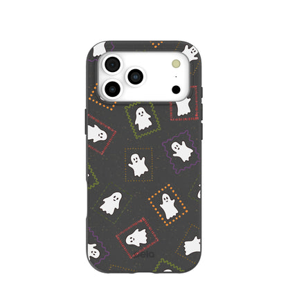 Black Ghost Stamps iPhone 17 Pro Max Case