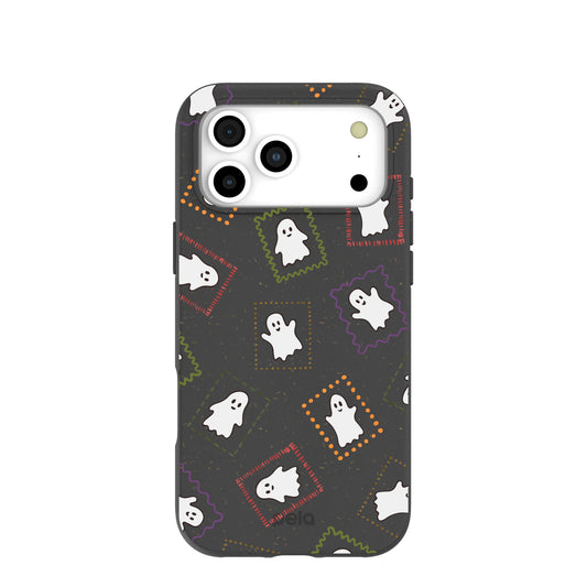 Black Ghost Stamps iPhone 17 Pro Max Case