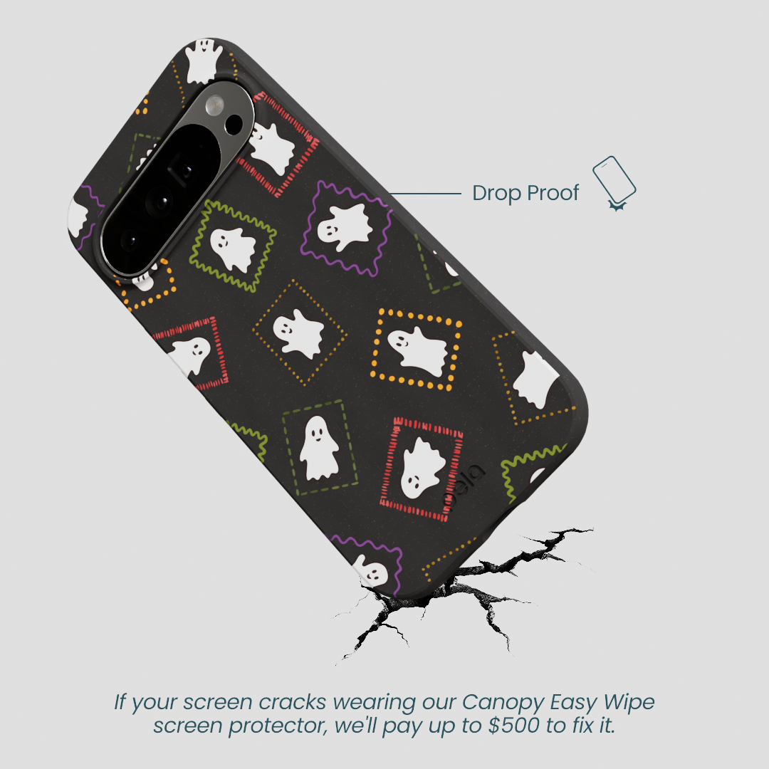 Black Ghost Stamps Google Pixel 10 Pro XL Case