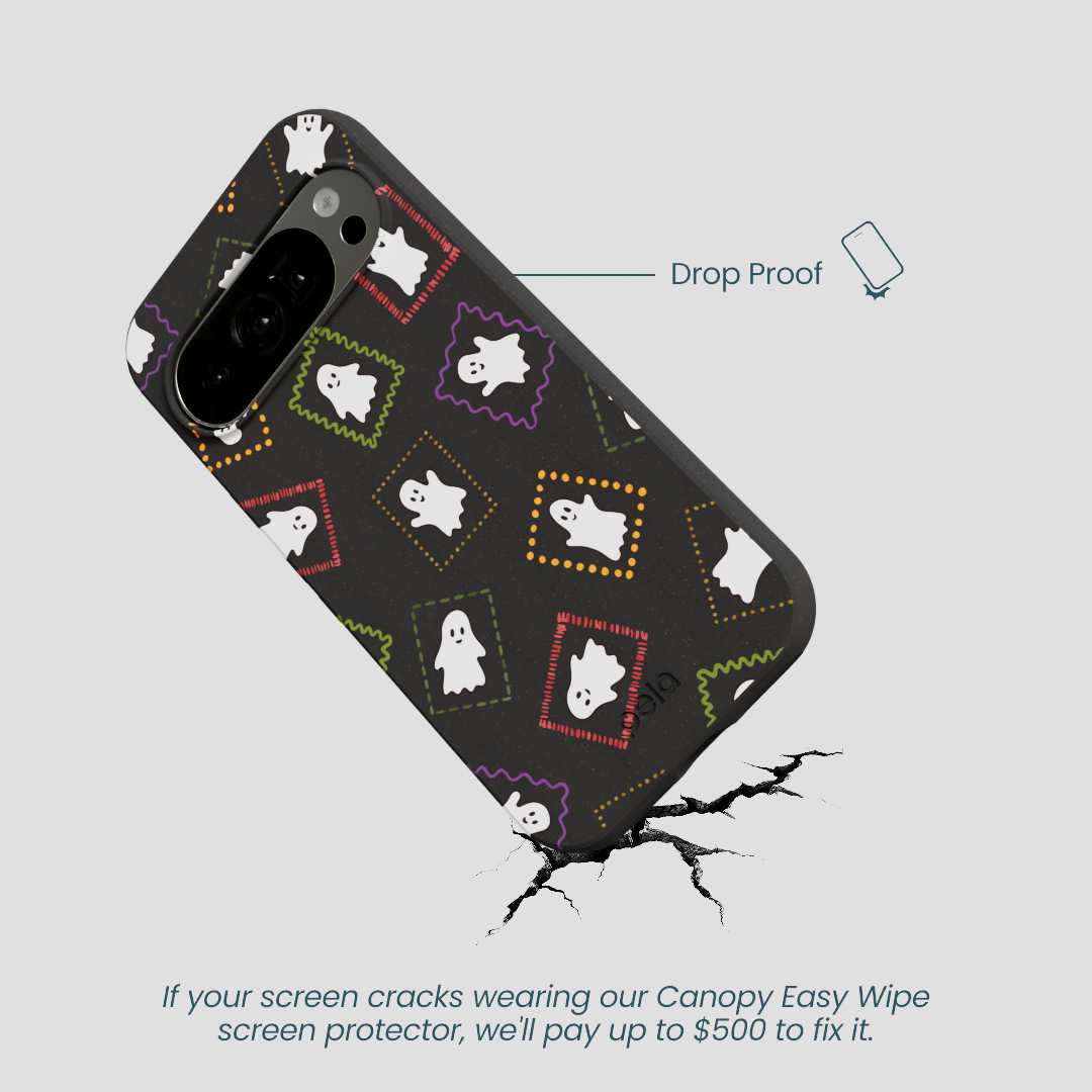 Black Ghost Stamps Google Pixel 10/10 Pro Case