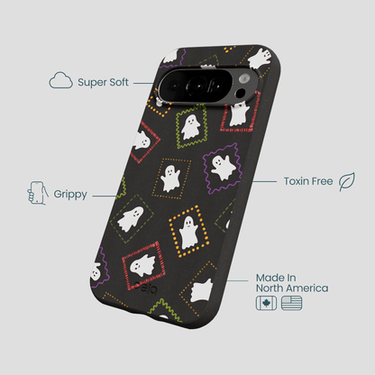 Black Ghost Stamps Google Pixel 10/10 Pro Case