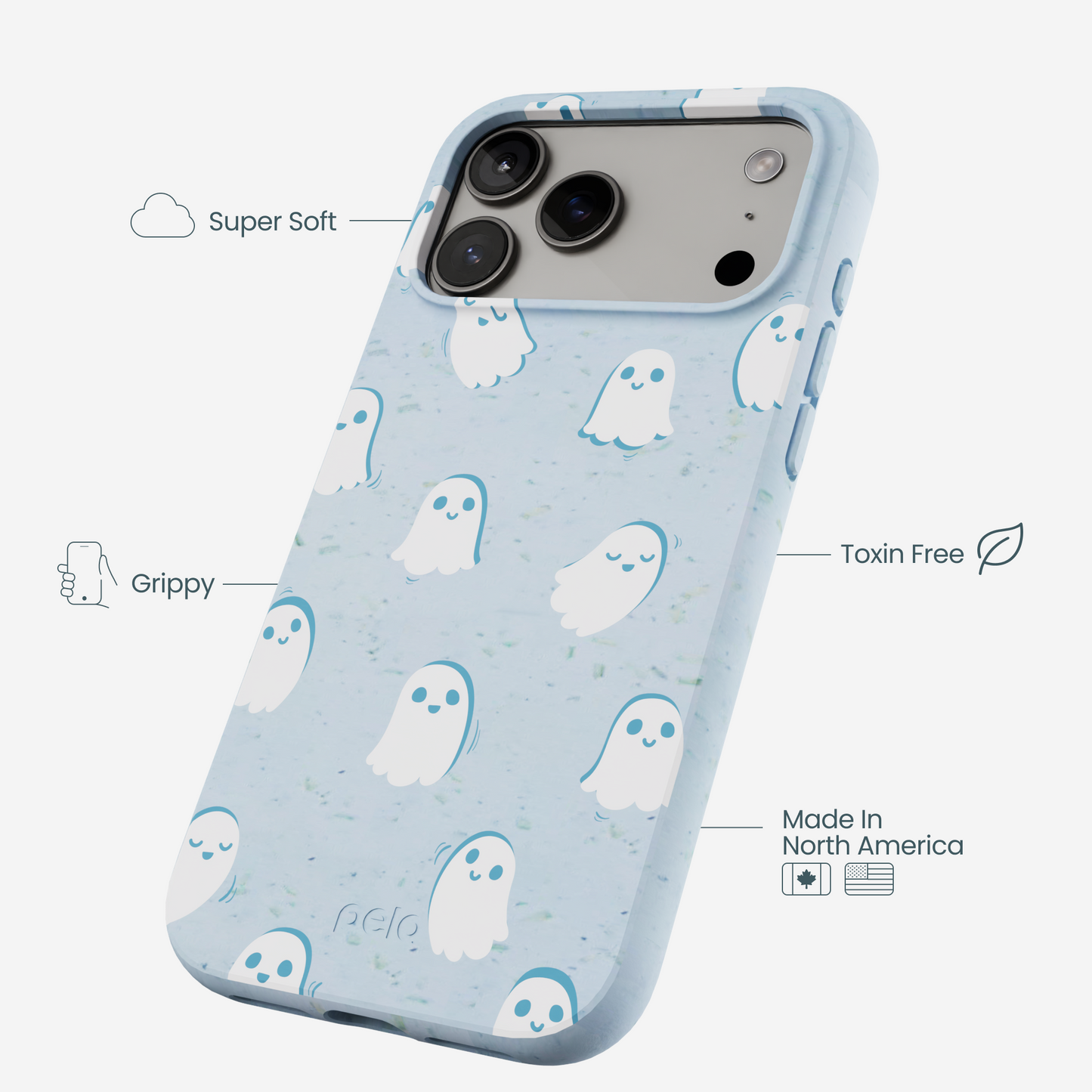 Powder Blue Ghostly iPhone 17 Pro Max Case