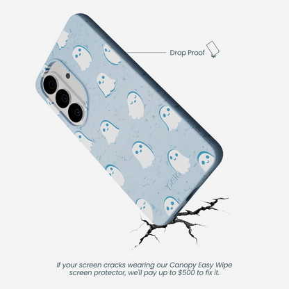 Powder Blue Ghostly Samsung Galaxy S26 Case