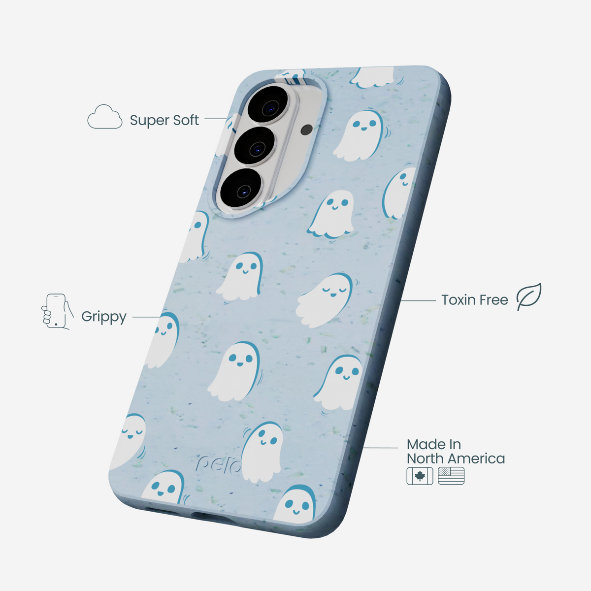 Powder Blue Ghostly Samsung Galaxy S26 Case
