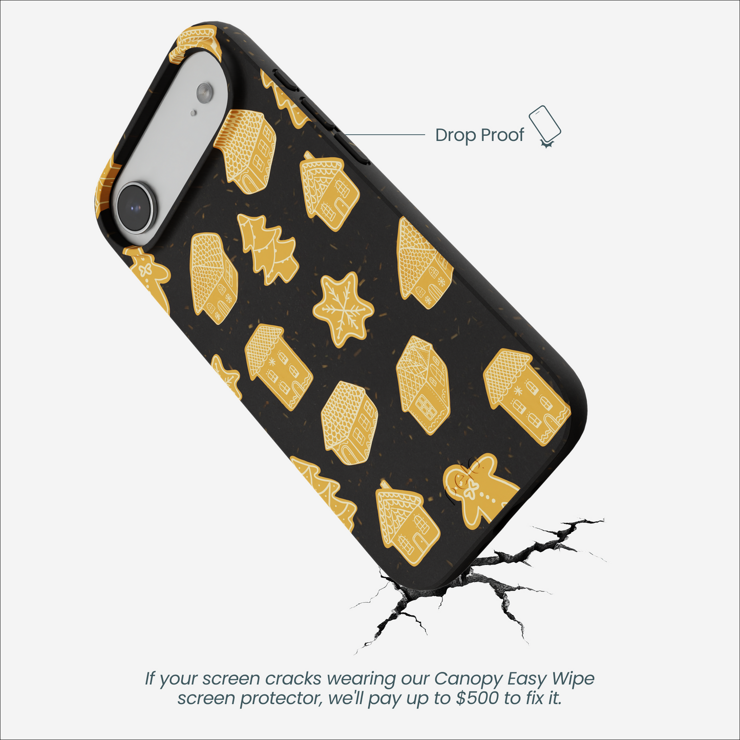 Black Gingerbread Dreams iPhone Air Case