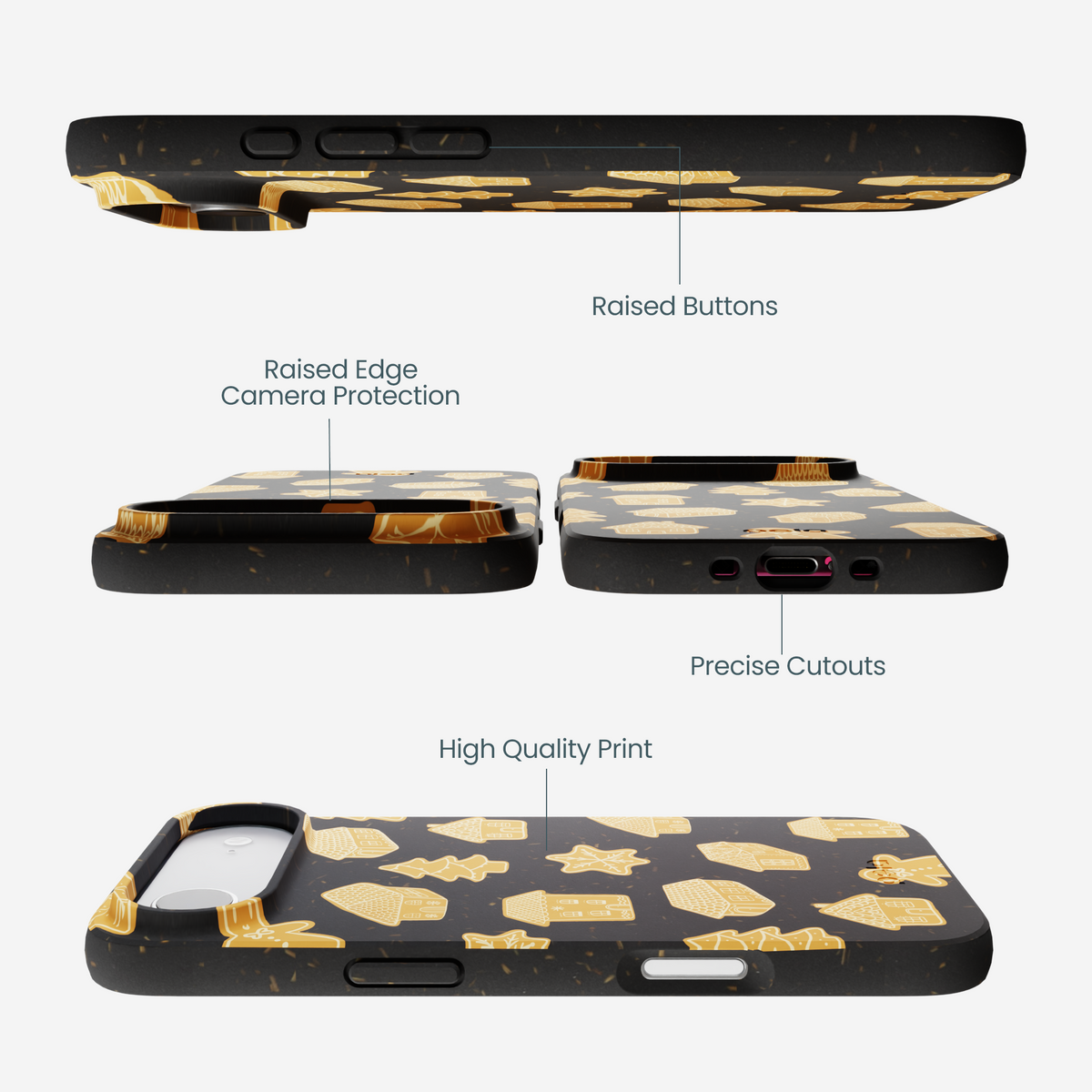 Black Gingerbread Dreams iPhone Air Case