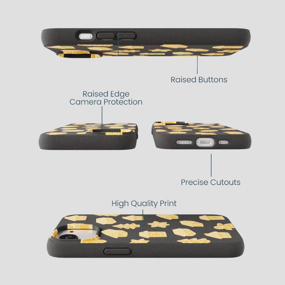 Black Gingerbread Dreams iPhone 16e/17e Case