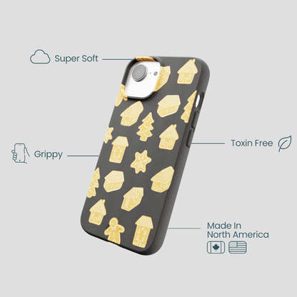 Black Gingerbread Dreams iPhone 16e/17e Case