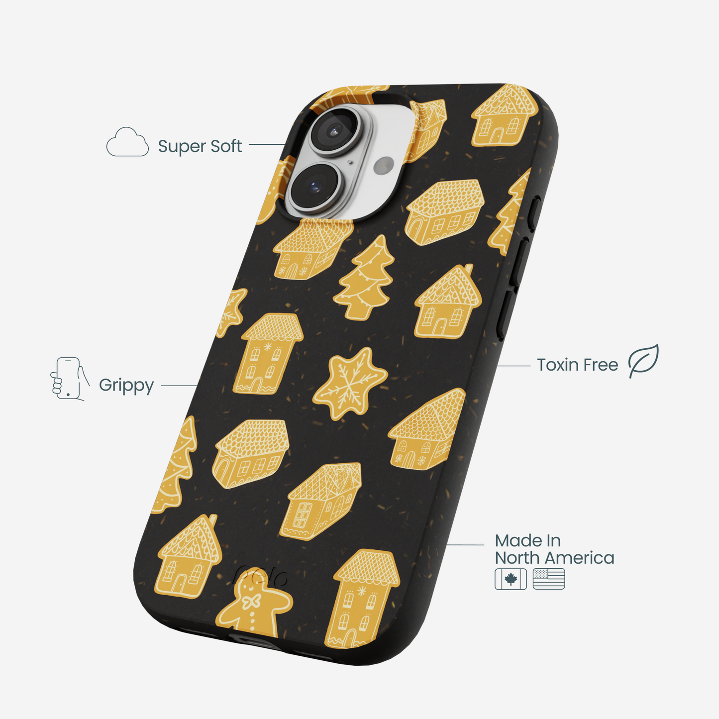 Black Gingerbread Dreams iPhone 17 Case