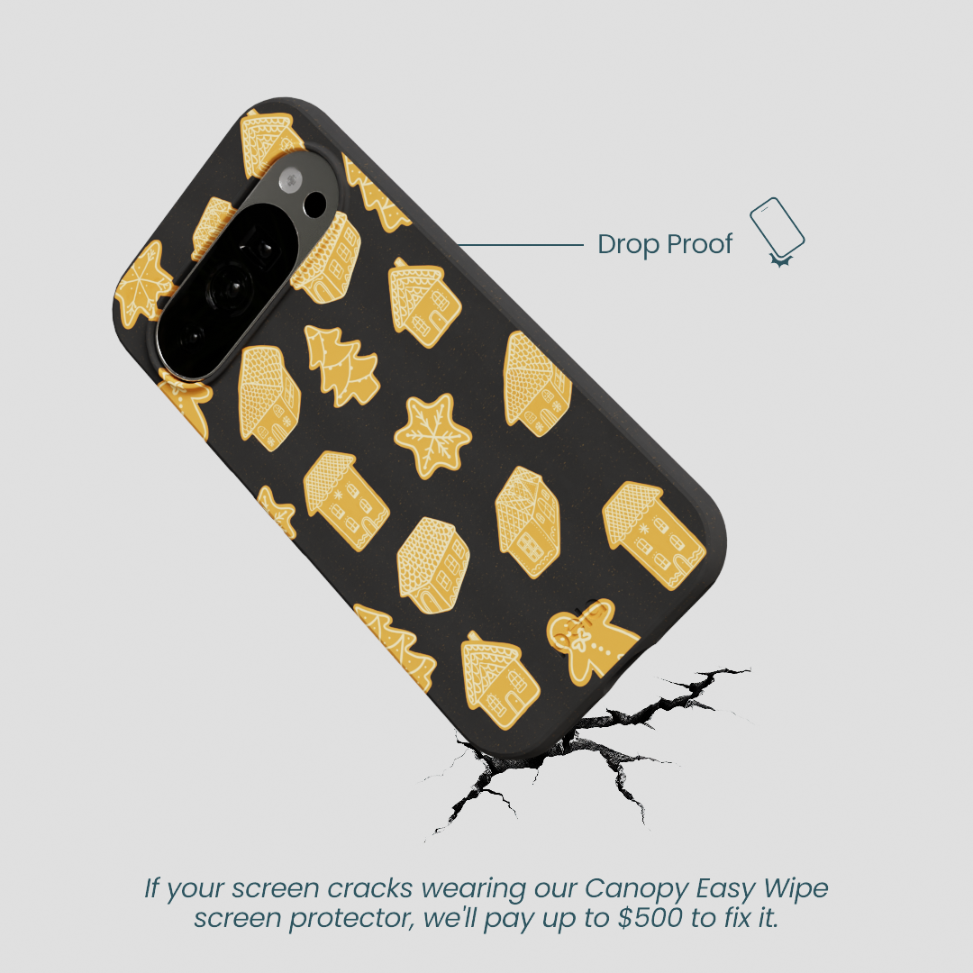 Black Gingerbread Dreams Google Pixel 10/10 Pro Case