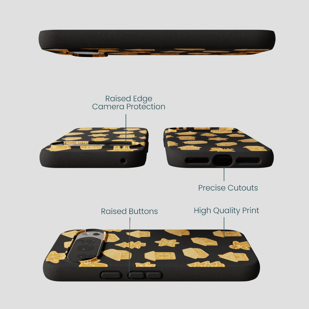 Black Gingerbread Dreams Google Pixel 10/10 Pro Case