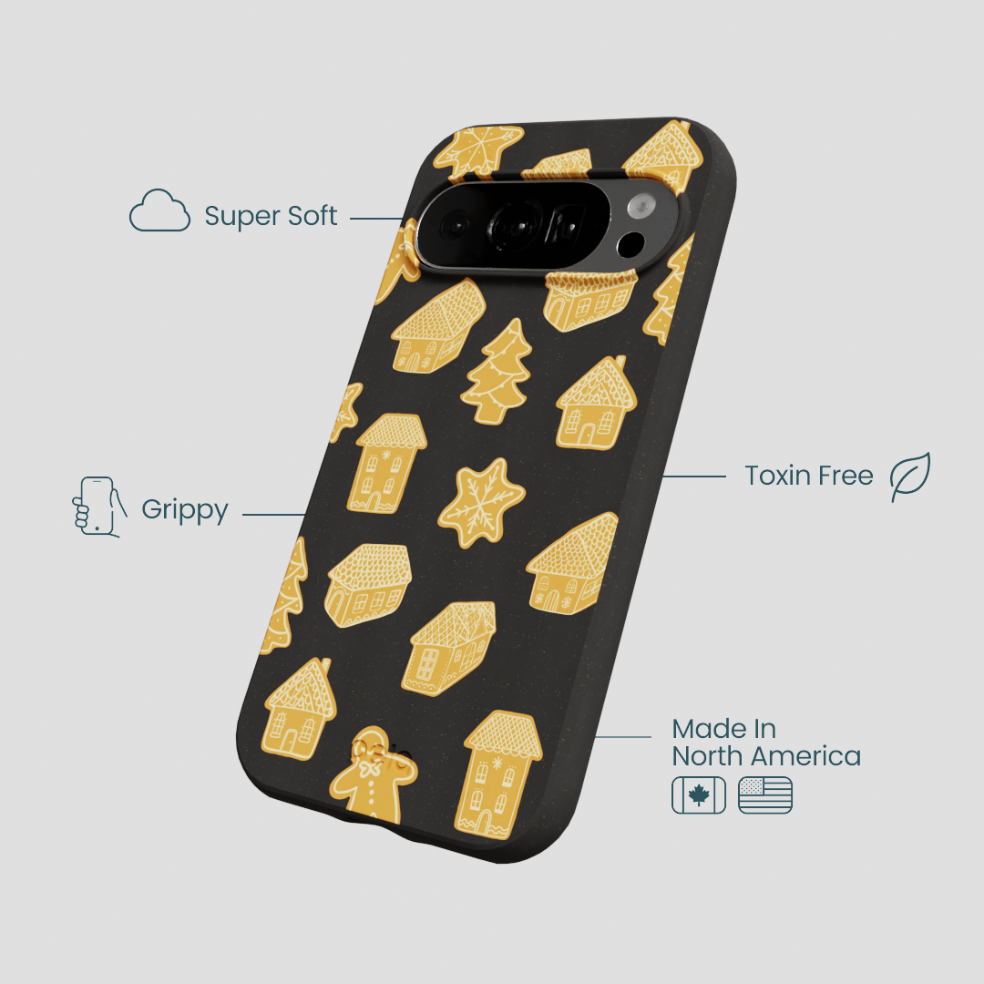 Black Gingerbread Dreams Google Pixel 10/10 Pro Case