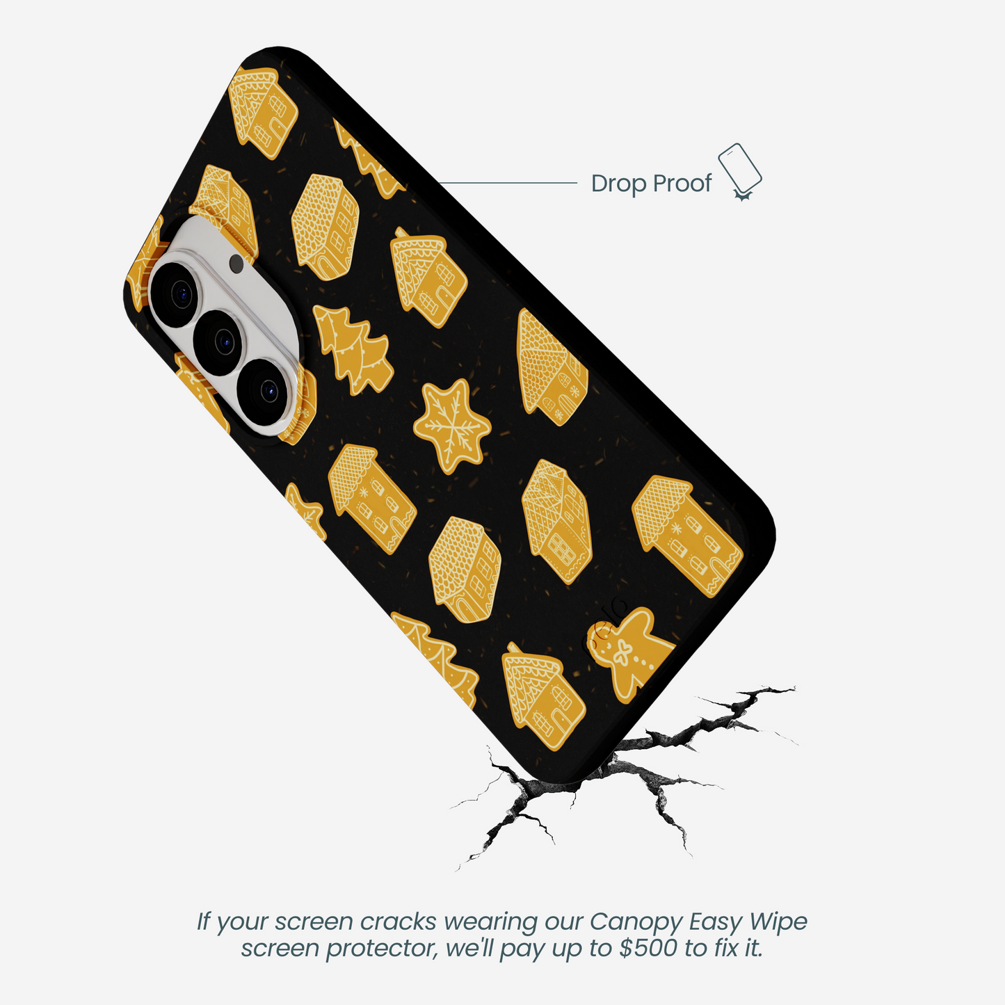 Black Gingerbread Dreams Samsung Galaxy S26 Case
