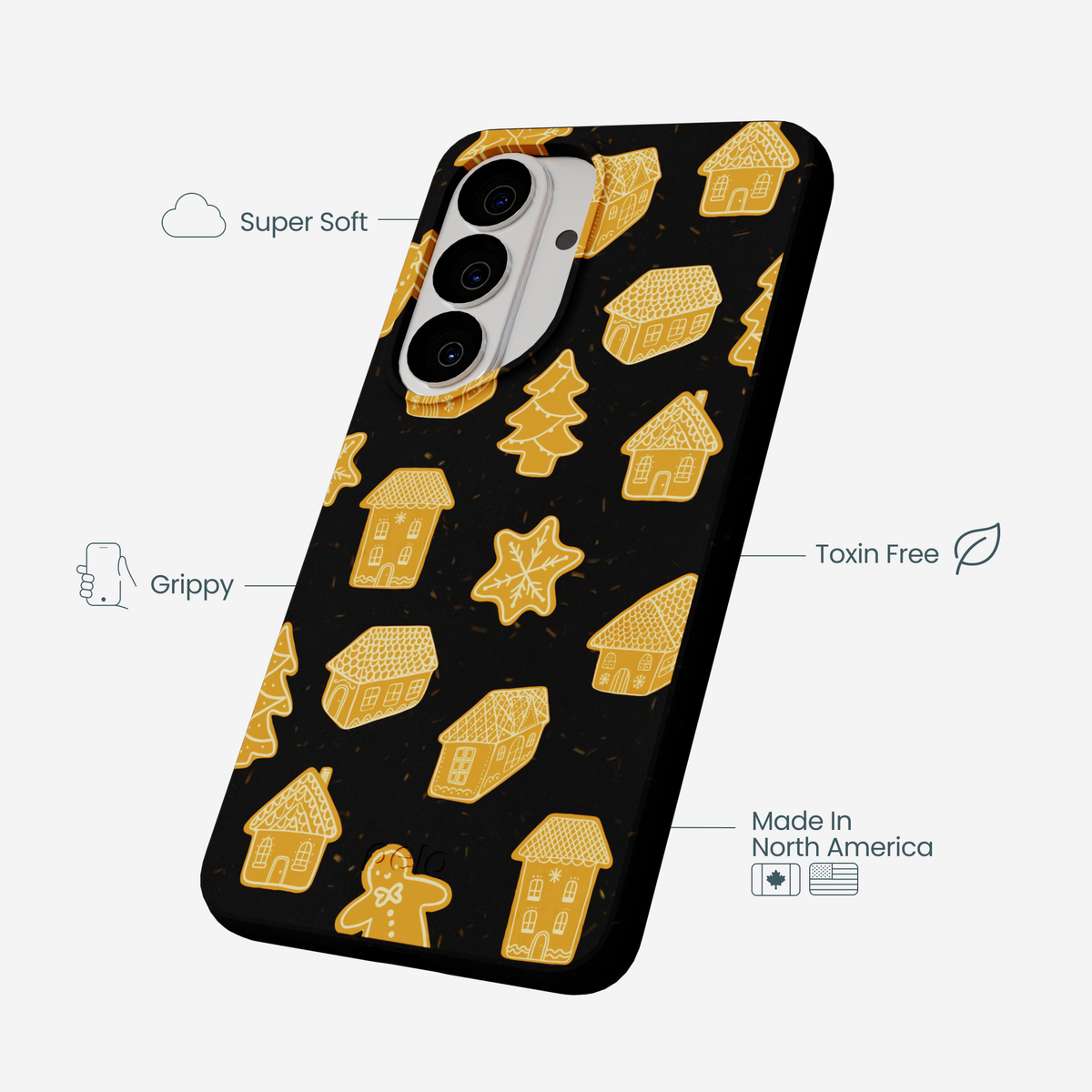 Black Gingerbread Dreams Samsung Galaxy S26 Case
