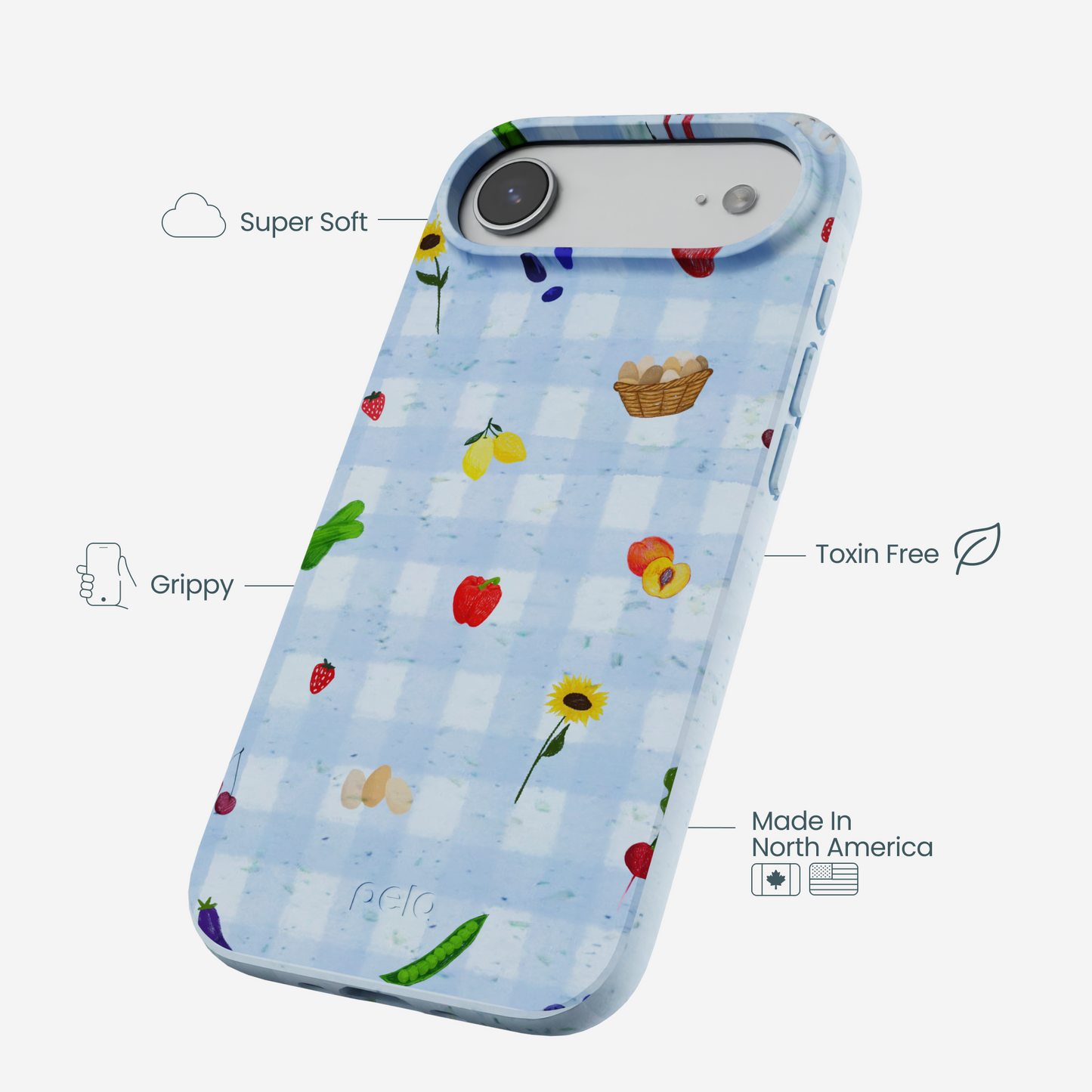 Powder Blue Gingham Farmhouse iPhone Air Case
