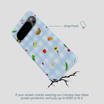 Powder Blue Gingham Farmhouse Google Pixel 10/10 Pro Case