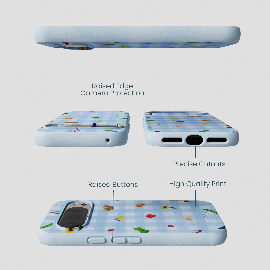 Powder Blue Gingham Farmhouse Google Pixel 10/10 Pro Case