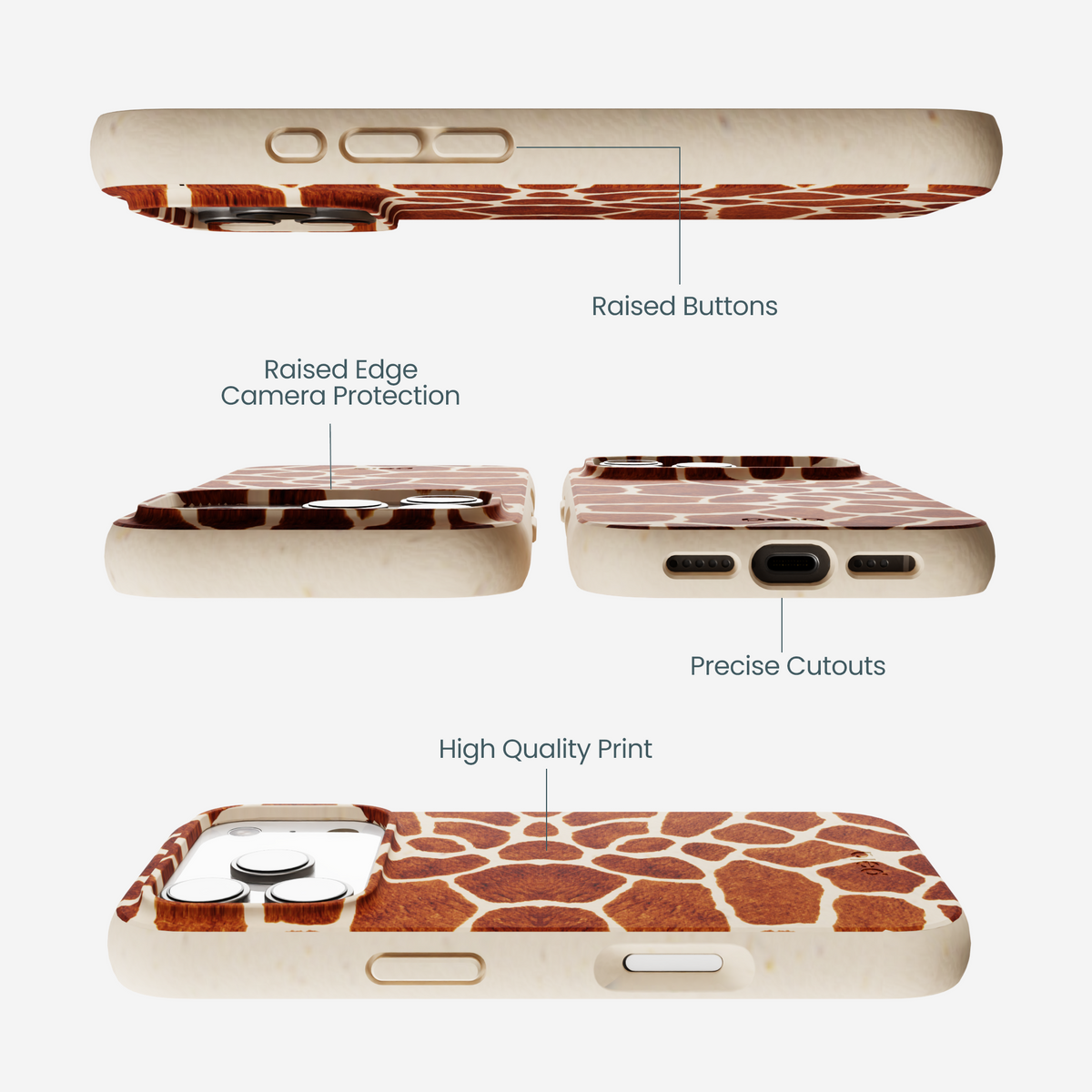 Seashell Giraffe iPhone 17 Pro Case