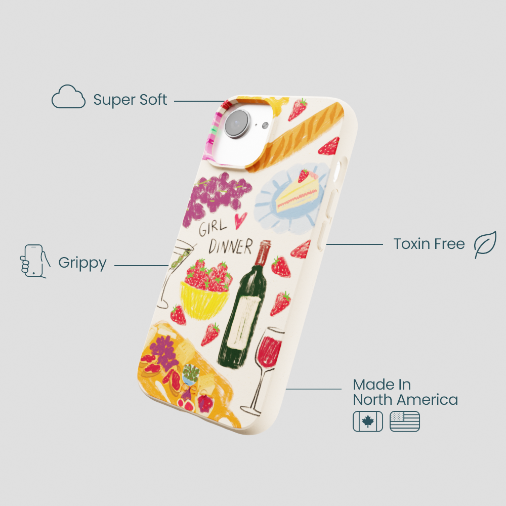 Seashell Girl Dinner iPhone 16e/17e Case