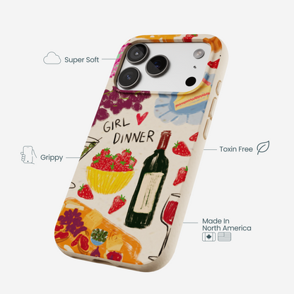 Seashell Girl Dinner iPhone 17 Pro Case