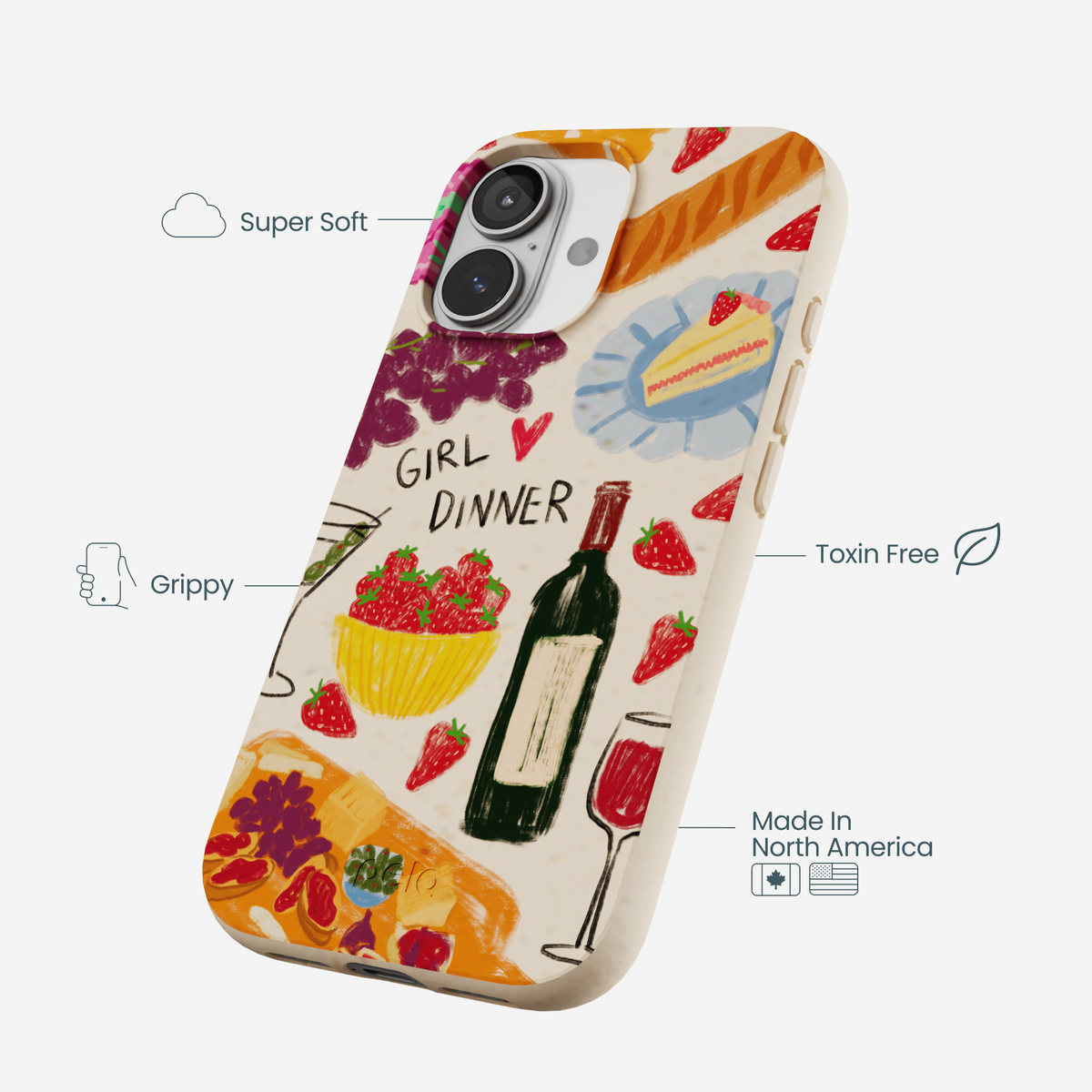 Seashell Girl Dinner iPhone 17 Case