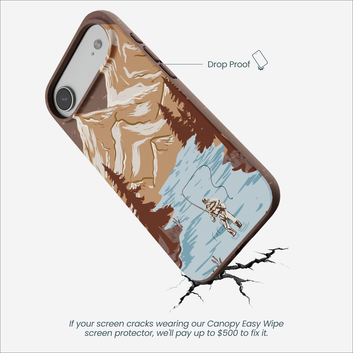Chocolate Brown Gone Fishing iPhone Air Case
