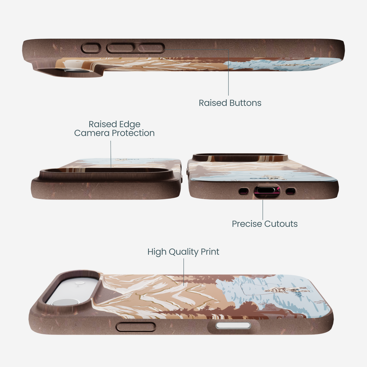 Chocolate Brown Gone Fishing iPhone Air Case